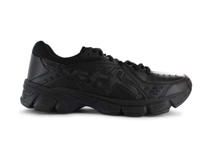 asics black leather womens shoes