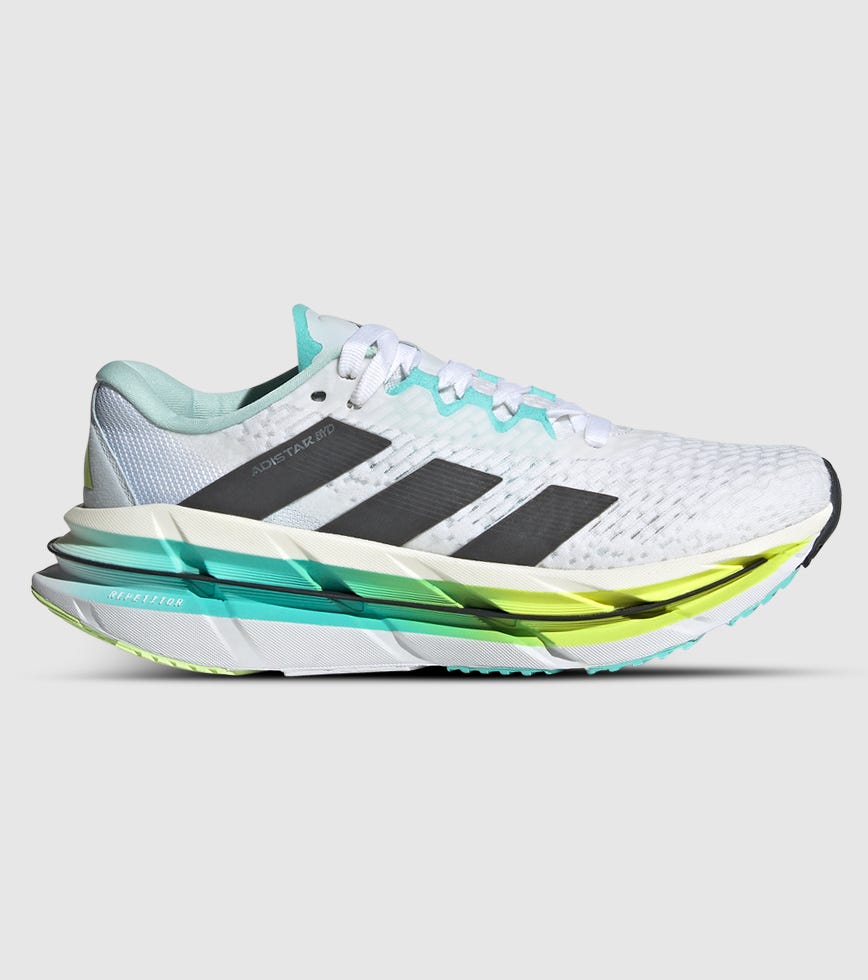 ADIDAS ADISTAR BYD WOMENS FTWR WHITE NIGHT MET FLASH AQUA | The Athlete ...