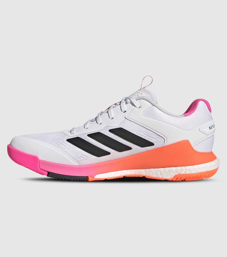 adidas gazelle silver green womens Adidas Netcourt Pro Netball Shoes: White