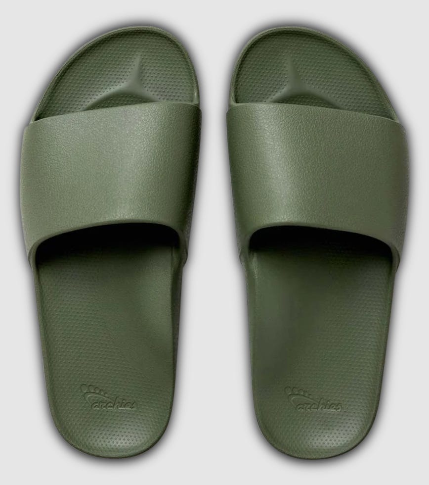 ARCHIES ARCHIES ARCH SUPPORT SLIDES MENS KHAKI | The Athlete's Foot