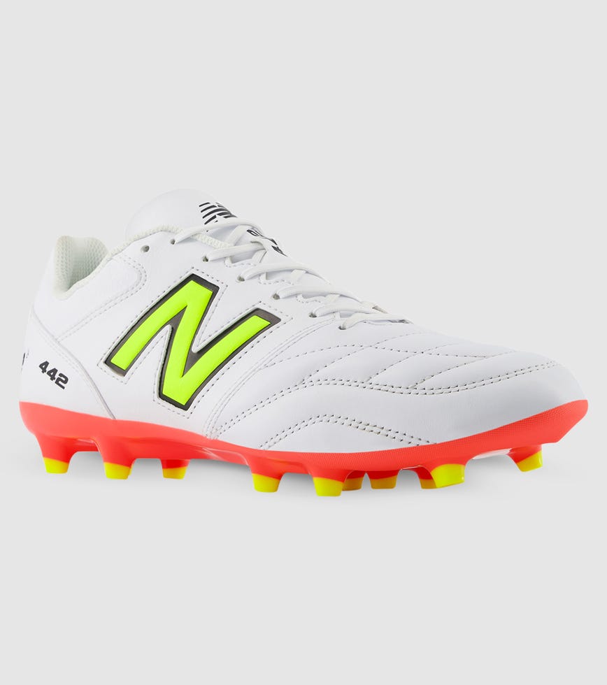 NEW BALANCE 442 TEAM V2 (FG) MENS FOOTBALL BOOTS WHITE The