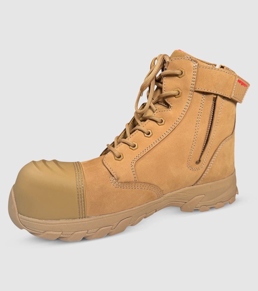 ERGONX ELEMENT HELIUM SAFTEY BOOT (2E WIDE) MENS TAN TOE BLACK | The ...