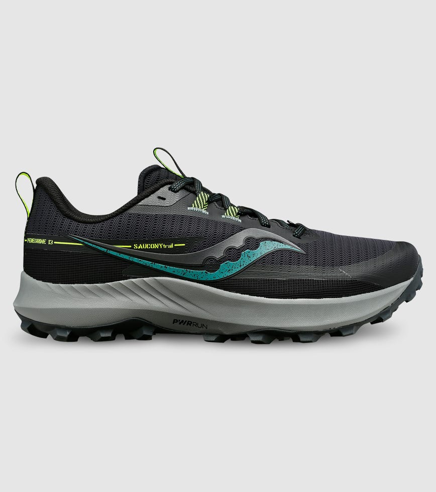 SAUCONY PEREGRINE 13 (2E) MENS BLACK The Athlete's Foot