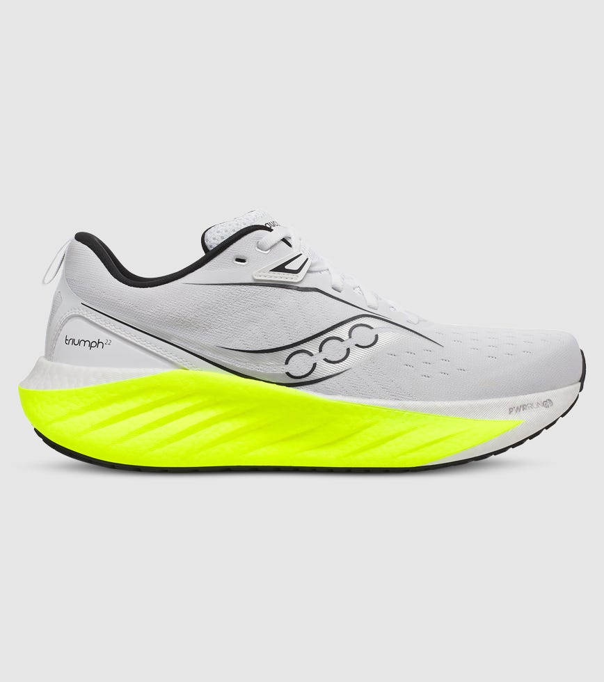 Saucony triumph 22 ホワイト/シトロン SAUCONY TRIUMPH 22 MENS WHITE CITRON | The Athlete's Foot