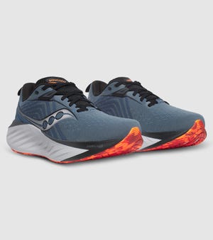 SAUCONY TRIUMPH 22 (2E WIDE) MENS MIRAGE BLACK The Athlete's Foot