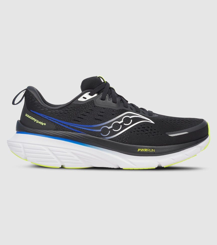SAUCONY GUIDE 18 MENS BLACK LAPIS | The Athlete's Foot