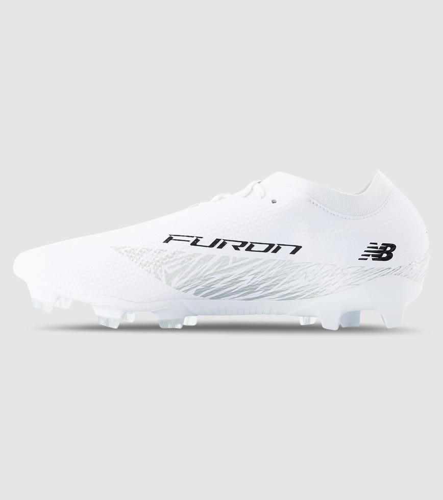 NEW BALANCE FURON TEAM V8 (FG) MENS FOOTBALL BOOTS WHITE | The Athlete ...
