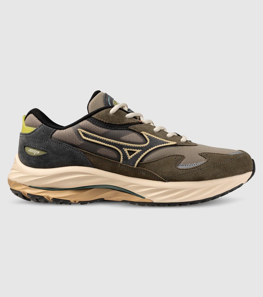 MIZUNO WAVE RIDER BETA MENS VINTAGE KHAKI SAND LEAF The