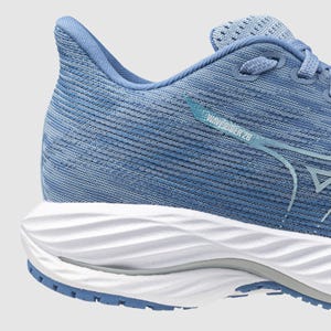 MIZUNO WAVE RIDER 28 WOMENS GLACIER LAKE WHITE PARISIAN BLUE The - Main Image