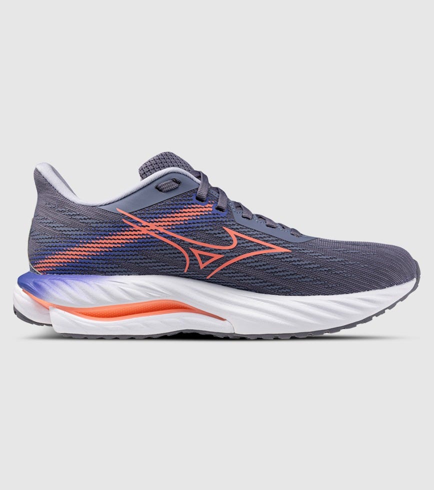 MIZUNO WAVE INSPIRE 21 WOMENS BLUE GRANITE STRIKING CORAL