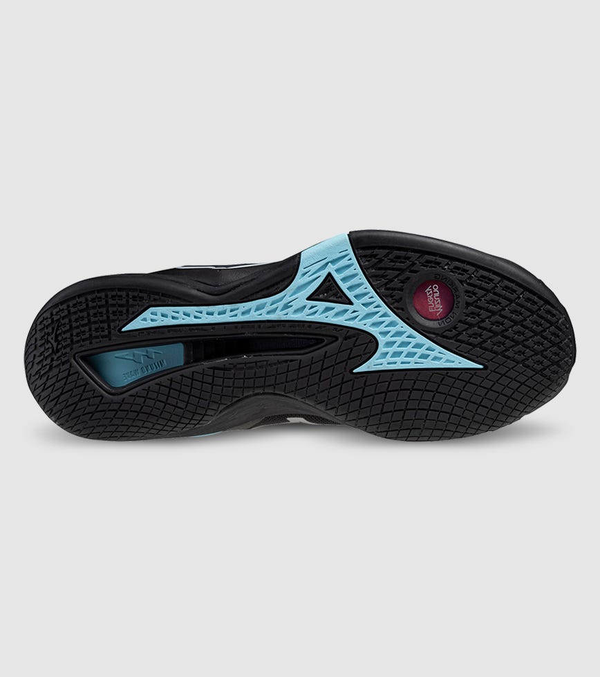 MIZUNO WAVE STEALTH NEO WOMENS NETBALL SHOES BLACK EBONY BLUE TOPAZ ...