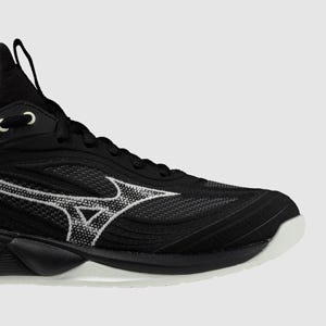 MIZUNO WAVE LUMINOUS (D WIDE) WOMENS NETBALL SHOES BLACK HINT OF