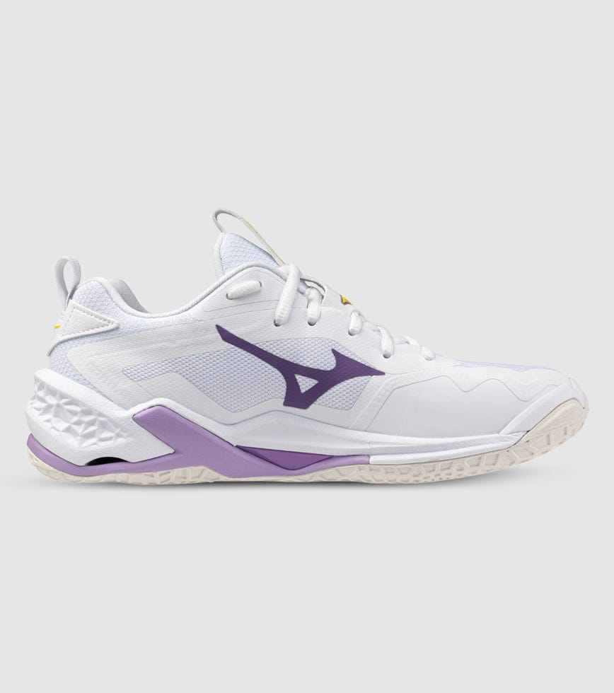 MIZUNO WAVE STEALTH NEO WOMENS NETBALL SHOES WHITE PATRICIAN
