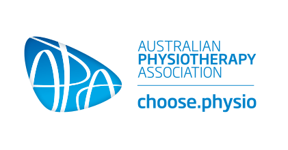 White banner, says Australia Physiotherapy Association