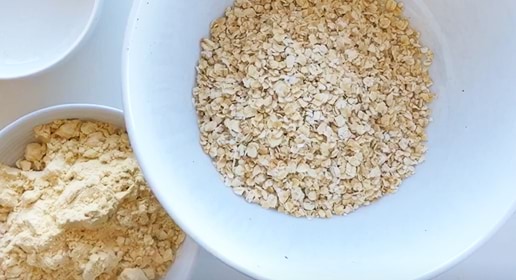 Above view of muesli in a bowl