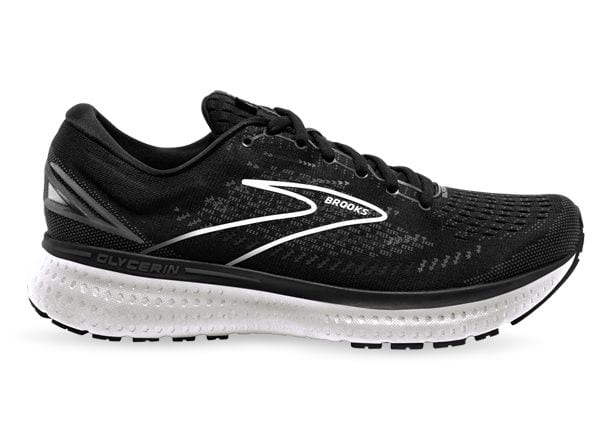 Side view of a Brooks sneaker
