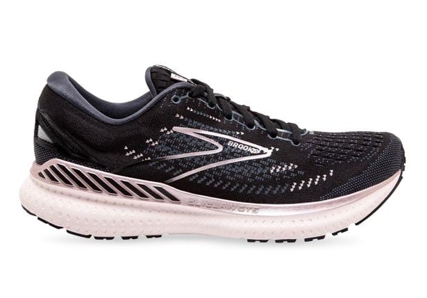 Side view of a Brooks sneaker